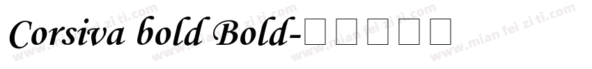 Corsiva bold Bold字体转换